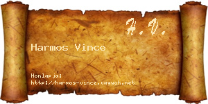 Harmos Vince névjegykártya